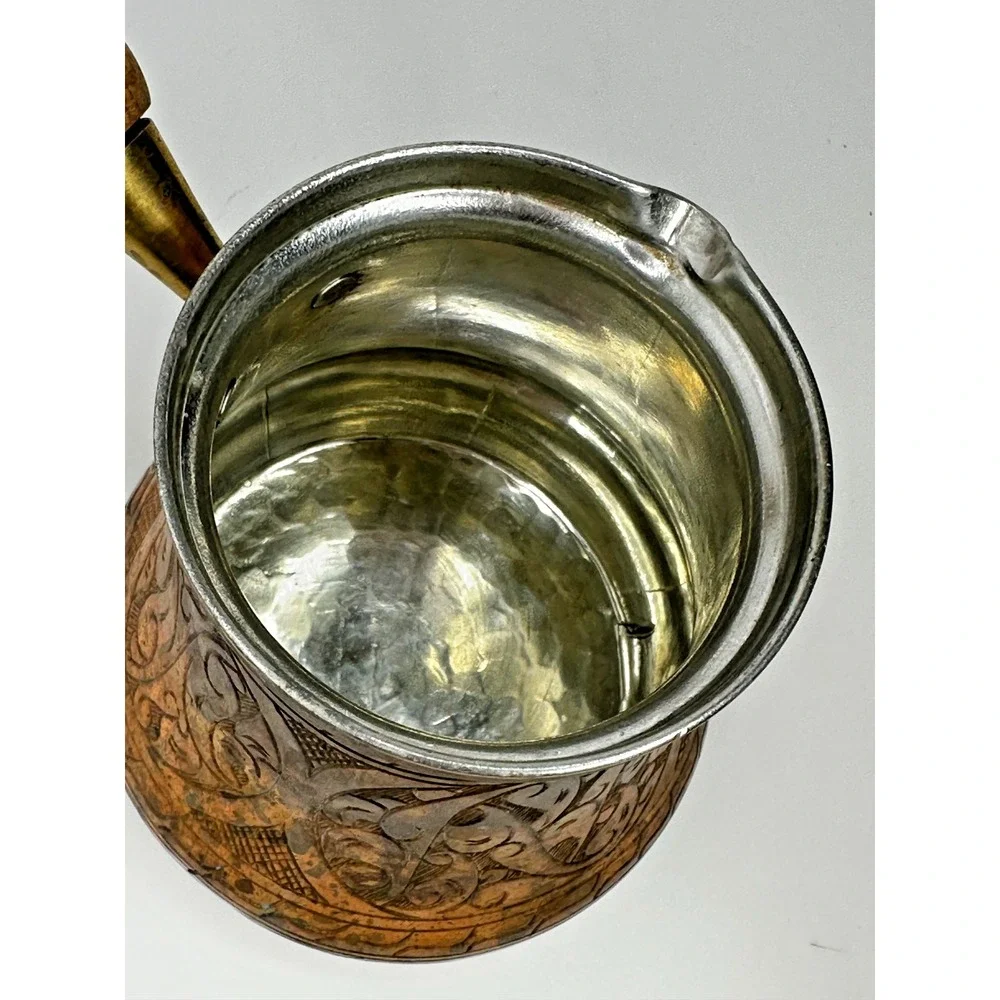 Vintage Engraved Solid Copper Turkish Arabic Coffee Pot The Silk Road Trade